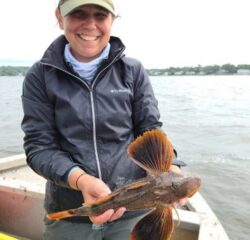 Nicole Stolic holding fish