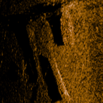 Side scan sonar of 10 ft - 12 ft long debris