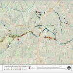 Map of Three Mile Creek in Mobile, Alabama