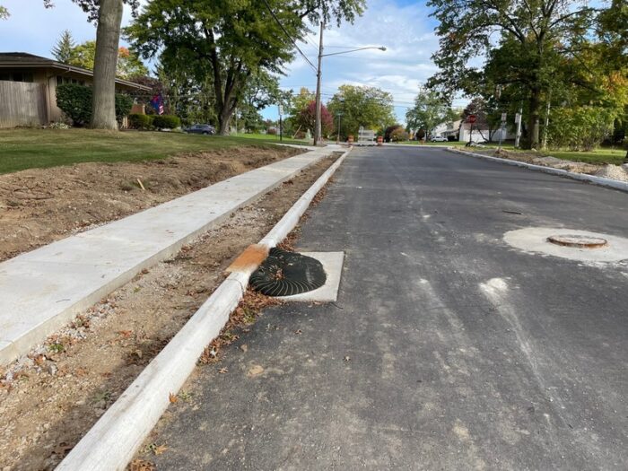 Filter bags used to prevent pollutants from entering storm water system at a construction site