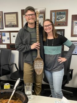 2022 Mike Trump Chili Cookoff Winners Brad & Elise Bartelme Share the Coveted Wooden Spoon Prize