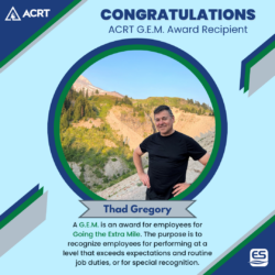 EnviroScience Civil Computer-Aided Design (CAD) Designer Thad Gregory Receives G.E.M. Award