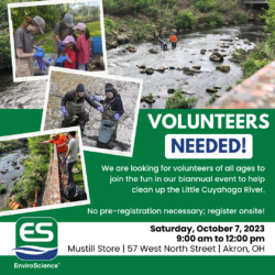 Volunteers Needed to Help EnviroScience Biannual Little Cuyahoga River Cleanup Event