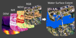2D Multispectral Maps Used to Delineate Floodwater Extent