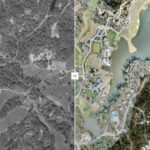 Change detection from aerial imagery using GIS time slider for land use monitoring.